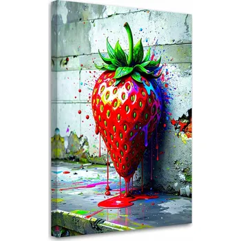 Obraz Obraz do kuchyně, baru, jídelny, Jahoda 3D Abstrakce 70x100