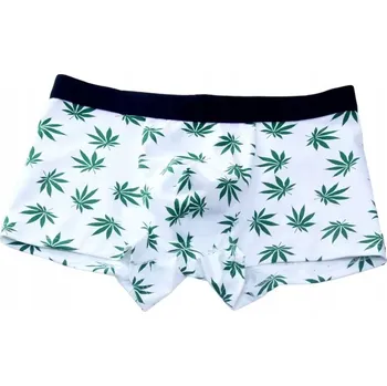Boxerky Pánské boxerky s motivem listů konopí - marihuana THC - XXL
