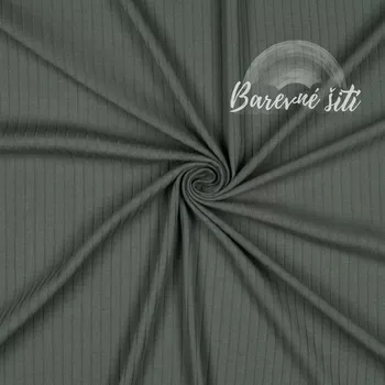 Žebrovaný úplet Amy, Olivová (E) (Žebrovaný úplet z Holandska)