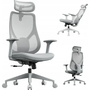 Ergonomická kancelářská židle otočná, šedá, látková Sense7 Moyo