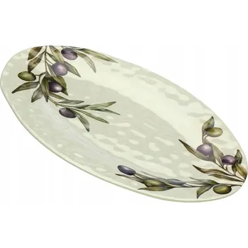 Oválný tác 45×30 cm olivový melamin Rose & Tulipani Olyvia