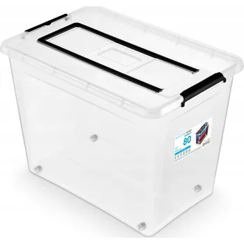 Úložný box Krabička na kolečkách s průhledný víkem