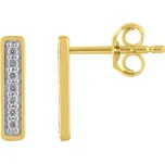 Zlaté náušnice s lab-grown diamanty Lena