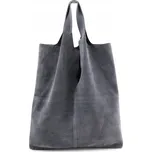 MORANTI kabelka z pravé semišové kůže šedá