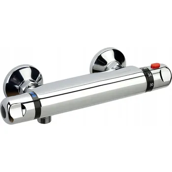 Vodovodní baterie Dvoukohoutková nástěnná sprchová baterie DIAMOND Barbados stříbrná