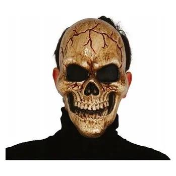 Karnevalová maska Maska na obličej Guirca GU2785 plastová, kostlivec, hnědá