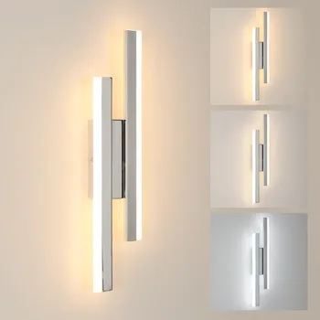 Nástěnné svítidlo Nástěnné svítidlo GOECO stříbrné s integrovaným LED zdrojem 16 W