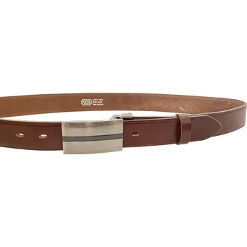 Módní doplněk Pánský kožený pásek 35-020-8PS-48 hnědý 105 cm