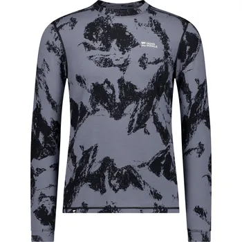 Pánské tričko triko MONS ROYALE CASCADE MERINO BASE LAYER LONG SLEEVE mtn pixel grey Velikost: S