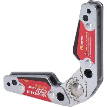 Příslušenství ke svářečce svařovací magnet s nastavitelným úhlem - nastavitelný magnetický držák, úhleník na svařování, úhel 20° - 200°, neodymový, nosnost 22 kg