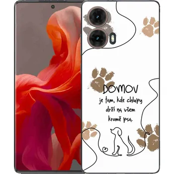 Pouzdro na mobilní telefon Gelový kryt mmCase na Motorola Moto G85 5G - psí motiv bílé pozadí