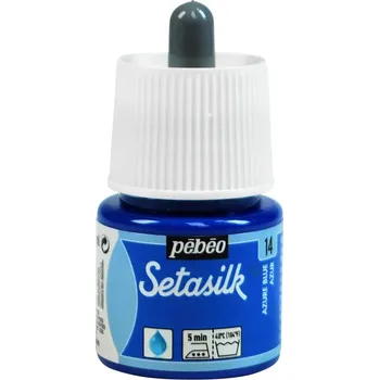 Speciální výtvarná barva Pébéo Barva na hedvábí Setasilk 45 ml - modrá azurová 14