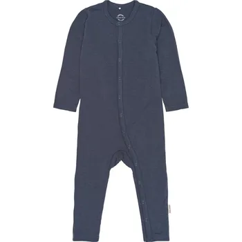 Kojenecká kombinéza Mikk-line dětský overal z vlny a bambusu 6004 - Blue Nights Velikost: 56 MERINO VLNA, BAMBUS