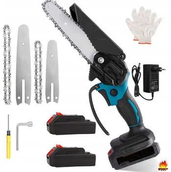 Motorová pila AKU ŘETĚZOVÁ PILA ŘETĚZOVÁ PILA NA DŘEVO 4” 6” 2 X AKU 21V