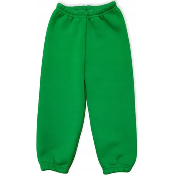 TEPLÁKOVÉ KALHOTY ZATEPLENÉ silné s chloupkem DĚTSKÉ 110 PODZIM-ZIMA TRÁVOVÁ ZELENÁ
