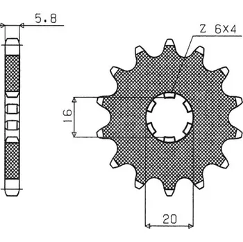 Řetězová sada pro motocykl řetězové kolečko pro sekundární řetězy typu 420, SUNSTAR (13 zubů)