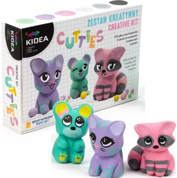 kreativní sada Kreativní sada se samotvrdnoucí modelovací hmotou - Zvířátka Cutties Kidea