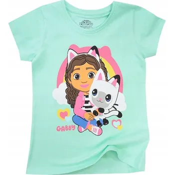 Dívčí tričko EplusM dětské tričko zelené bavlna velikost 92