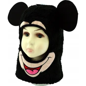 Čepice Dětská nasazovací kapuce zimní Čepice Disney myšák Mickey Teplá výšivka