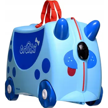Cestovní kufr na kolečkách pro děti Trunki modrý pejsek 3+