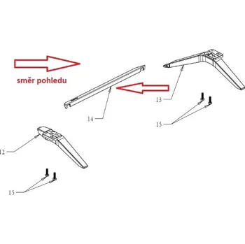 Dálkový ovladač 70082800 - střední část podstavce pro TV Haier