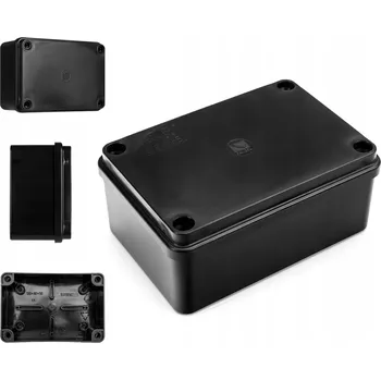 Elektroinstalační krabice Hermetická elektroinstalační krabice na stěnu 120x80x50mm IP65 černá, bez vývodek Pawbol