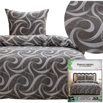 Povlečení POVLEČENÍ Maria povlak na polštář 70x80 sada 140x200 2 díly SATÉNOVÉ geometrické