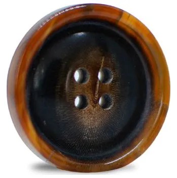 Knoflík Knoflík 25mm, hnědočerný, lesklý