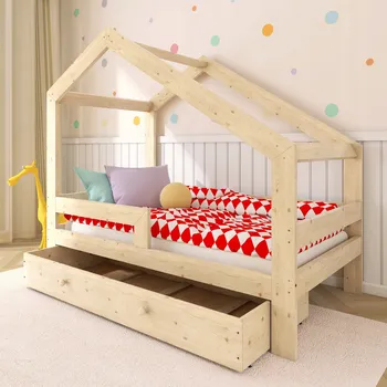 Dětská postel DĚTSKÁ POSTEL SE ZÁSUVKOU 180x90 PRO DĚTI + ROŠT + ŠUPLÍK W8