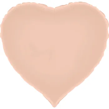 Balónek Fóliový balónek ve tvaru srdce, matná růžově zlatá, 45 cm