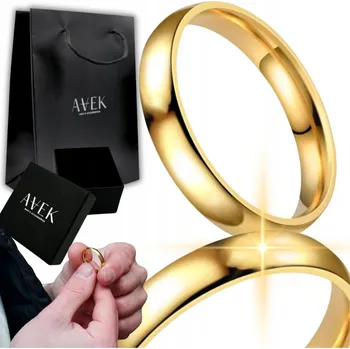 Prsten PÁNSKÝ PRSTEN PECETNÍ PRSTEN OCELOVÝ ZLATÝ OCEL NA DÁREK TENKÝ 20