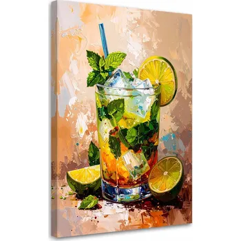 Obraz Obraz do kuchyně baru jídelny Mojito Coctail Drink 40x60