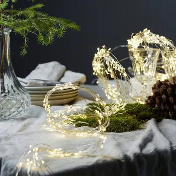 Vánoční světelná dekorace Světelný řetěz Star Trading 80 cm na baterie šedý