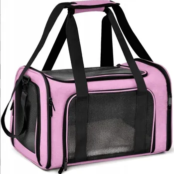 přepravka pro zvíře TAŠKA PŘEPRAVKA PRO ZVÍŘATA 45x30x30 cm RŮŽOVÁ