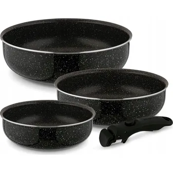 Pánev Sada pánví Konighoffer Spinel Black 20/24/28 cm, 4 kusy, nepřilnavý povrch