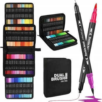 AKVARELOVÉ FIXY 120 POPISOVAČE . SADA OBOUSTRANNÝCH FIXŮ FIXY VODNÍ BÁZI.