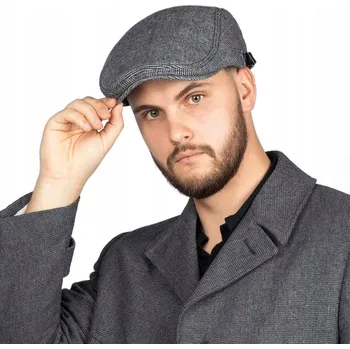 Čepice Pánská Kšiltovka Alessio Stylová Elegantní FLAT CAP Podzim Zima Čepice RETRO