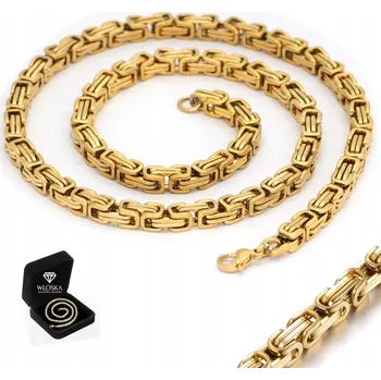 Řetízek Pánský zlatý Řetízek 45cm královský byzantský + DÁREK