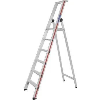 Žebřík HYMER hliníkové schůdky s plošinou typ 8026, 1 x 6, délka 2,20 m