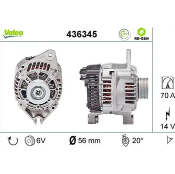 Alternátor Generátor VALEO 436345