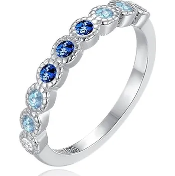 Šperk Dětský stříbrný prsten s modrými zirkony JMAD0054AR