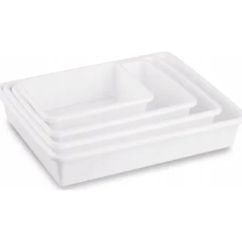 Dóza na potraviny Sada dóz Plastic Forte bílá 4 ks