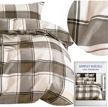 Povlečení Povlečení 200x220 3dílné Bavlněný satén Aida Sada 2x Povlak na polštář