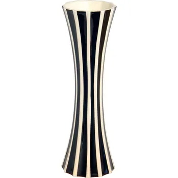 Váza Porcelánová váza vydutá střední černá