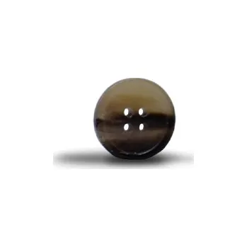 Knoflík Knoflík 15mm, černo béžový, lesklý