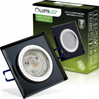 Stropní svítidlo zapuštěné Lumiled 50 W patice GU10, průměr 9 cm, černé