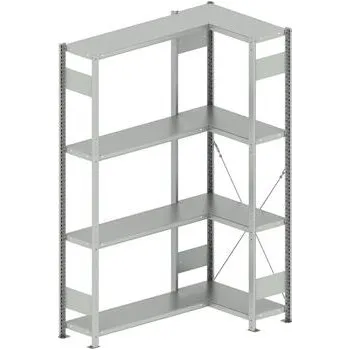 regál META zásuvný rohový regál 2000 x 750 /1000 x 300 mm nosnost 100 kg