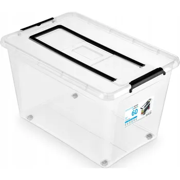 Úložný box Krabička na kolečkách Orplast 1735 průhledná 60 l