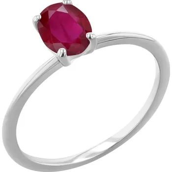 Prsten Elegantní zásnubní prsten s oval rubínem Frost