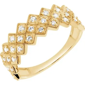 Prsten Moderní zlatý prsten s lab-grown diamanty Edvard